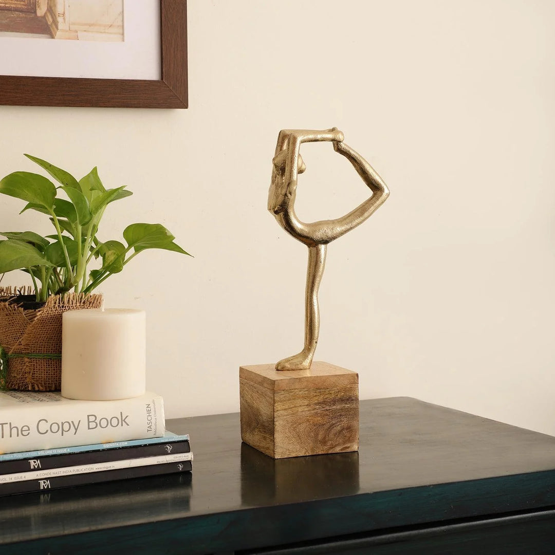 Balanced Blythe Gold Yoga Lady Figurine