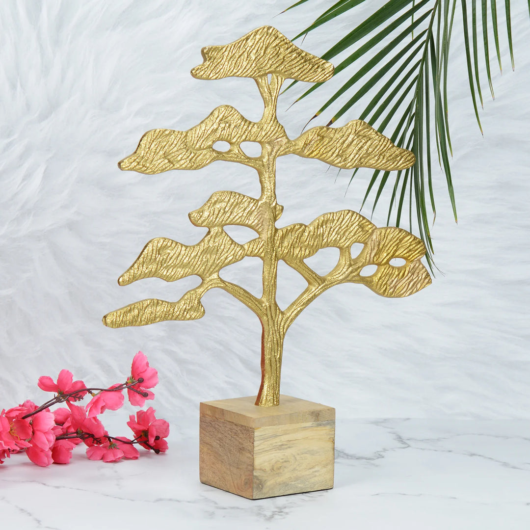 Urban Gold Tree Decor Object for Modern Interiors