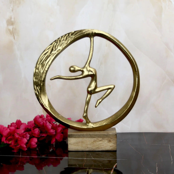 Twirl Gold Dancing Lady Figurine for Elegant Decor