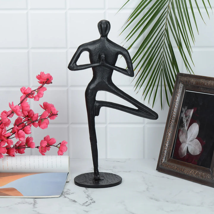 Antique Yoga Man Figurine for Home and Office Decor