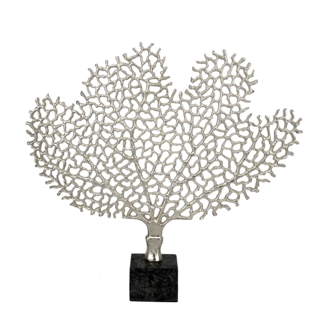 Serene Silver Tree Sculpture for Home Decor