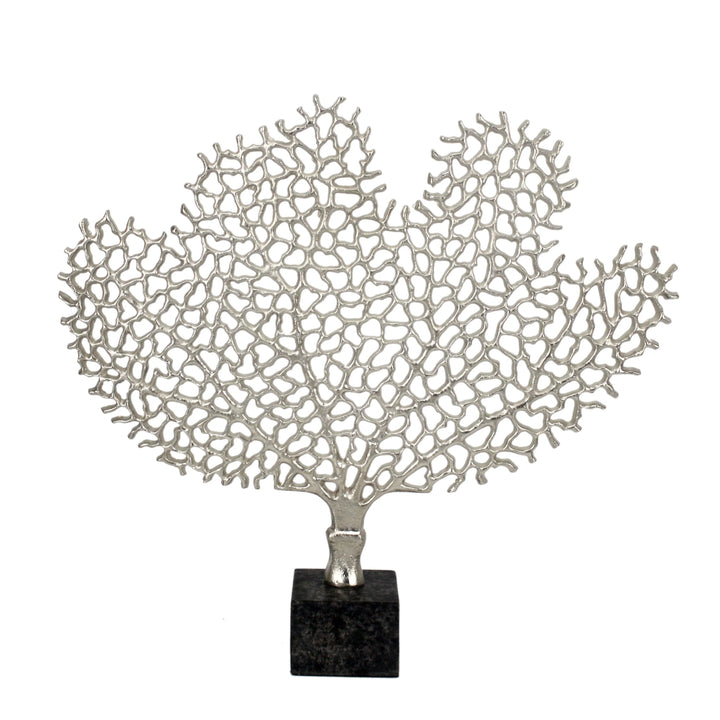 Serene Silver Tree Sculpture for Home Decor