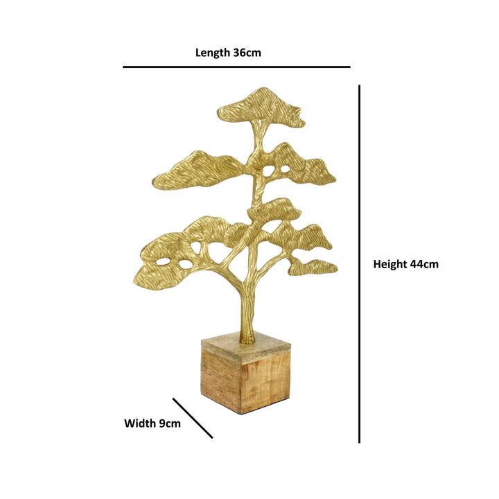 Urban Gold Tree Decor Object for Modern Interiors
