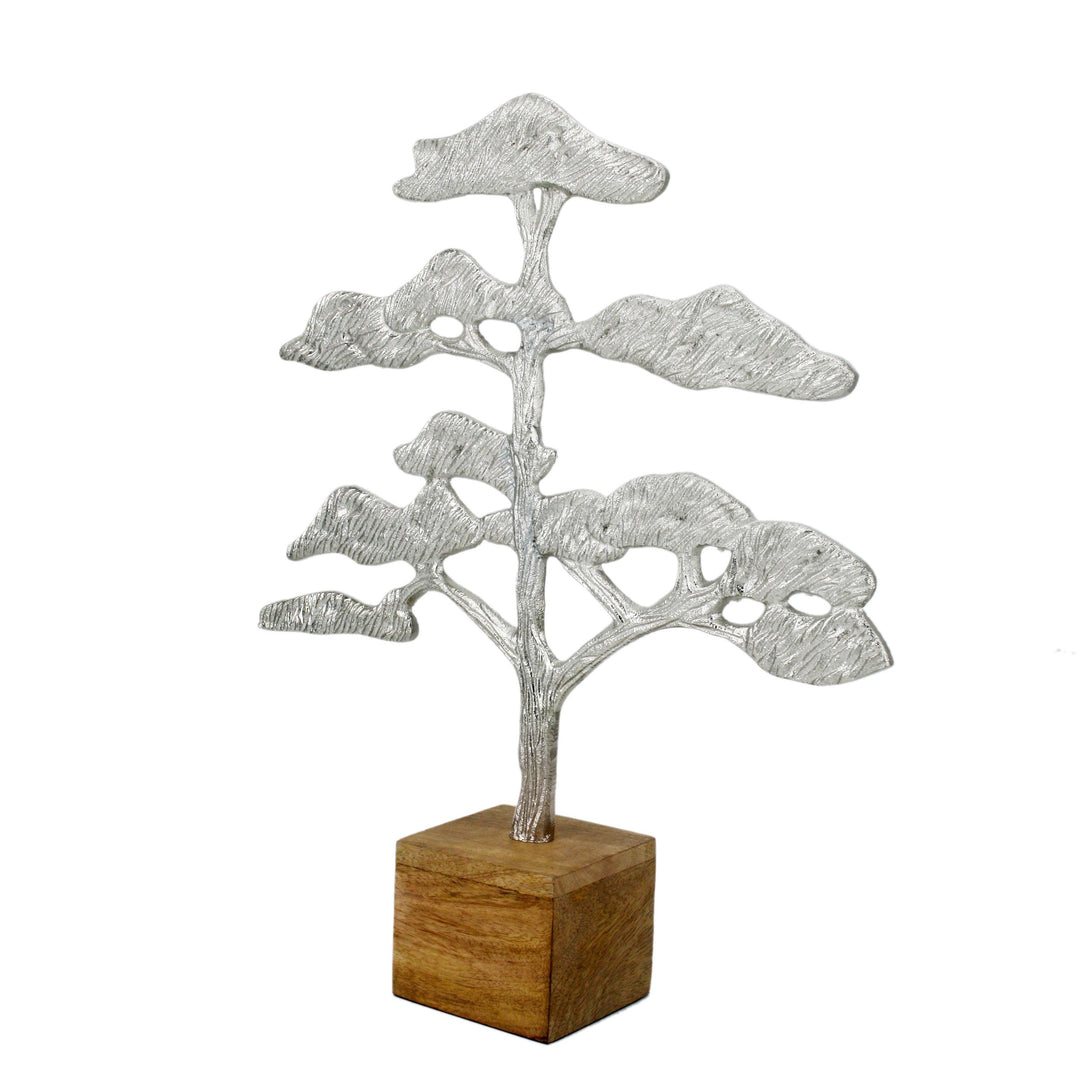 Urban Silver Tree Decor Object for Modern Interiors