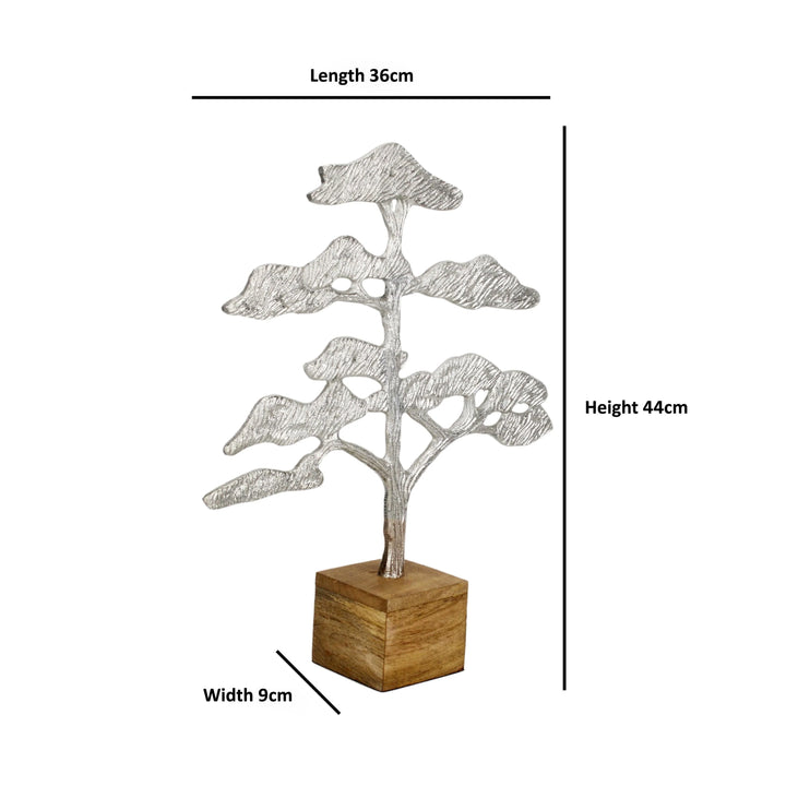 Urban Silver Tree Decor Object for Modern Interiors