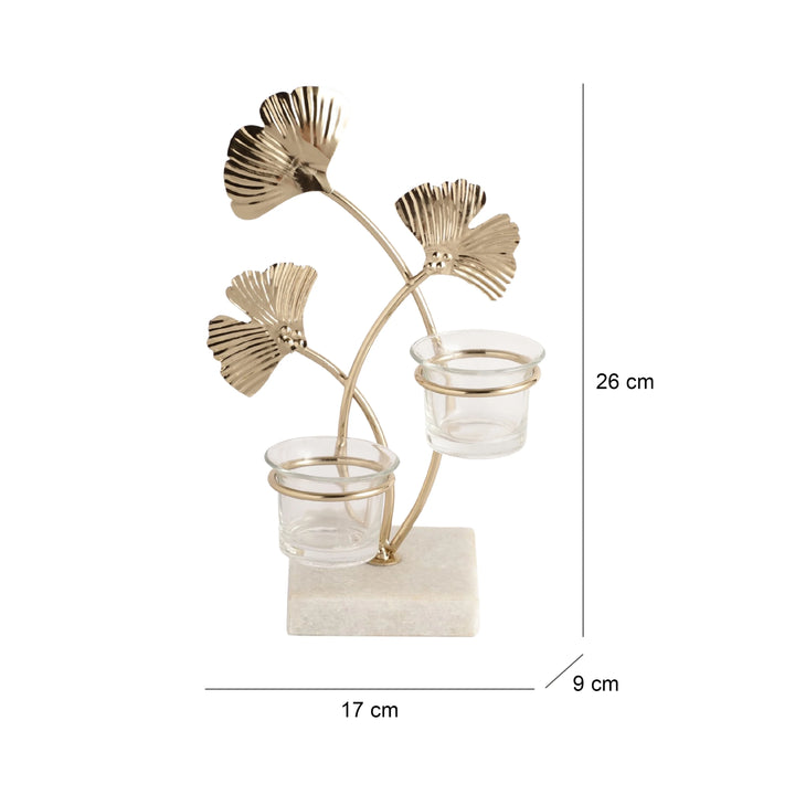 Gold Leaflight Diwali Candle Holder for Festive Decor