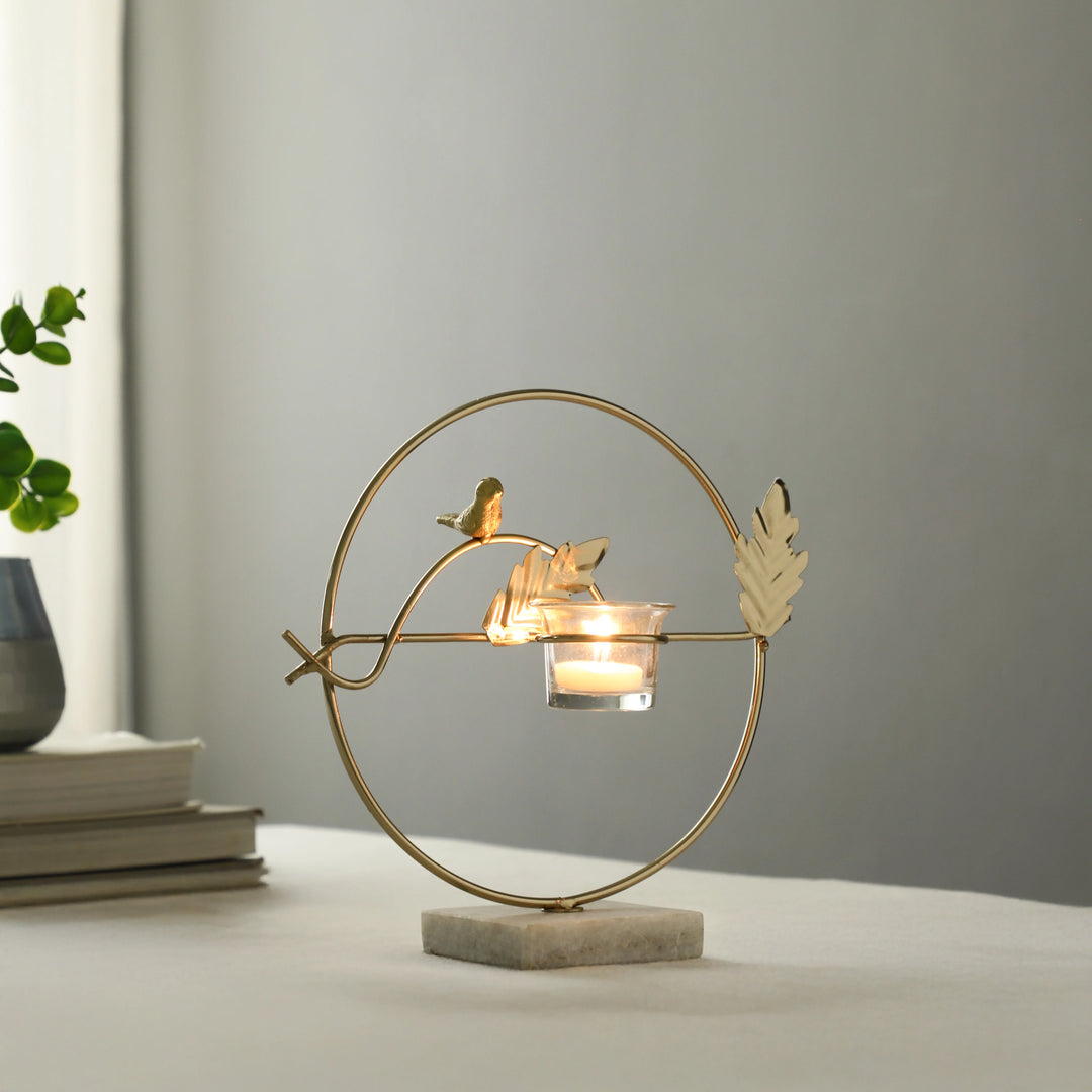 Gold Celestique Ring Diwali Candle Holder