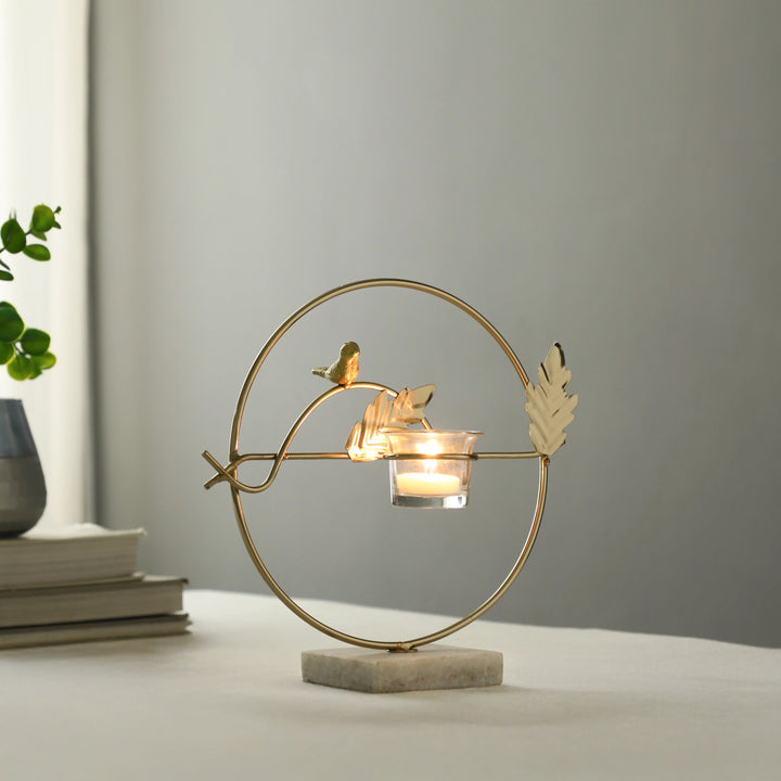 Gold Celestique Ring Diwali Candle Holder