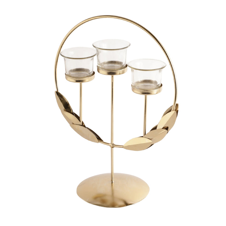Gold Embercircle Diwali Candle Holder for Festive Decor