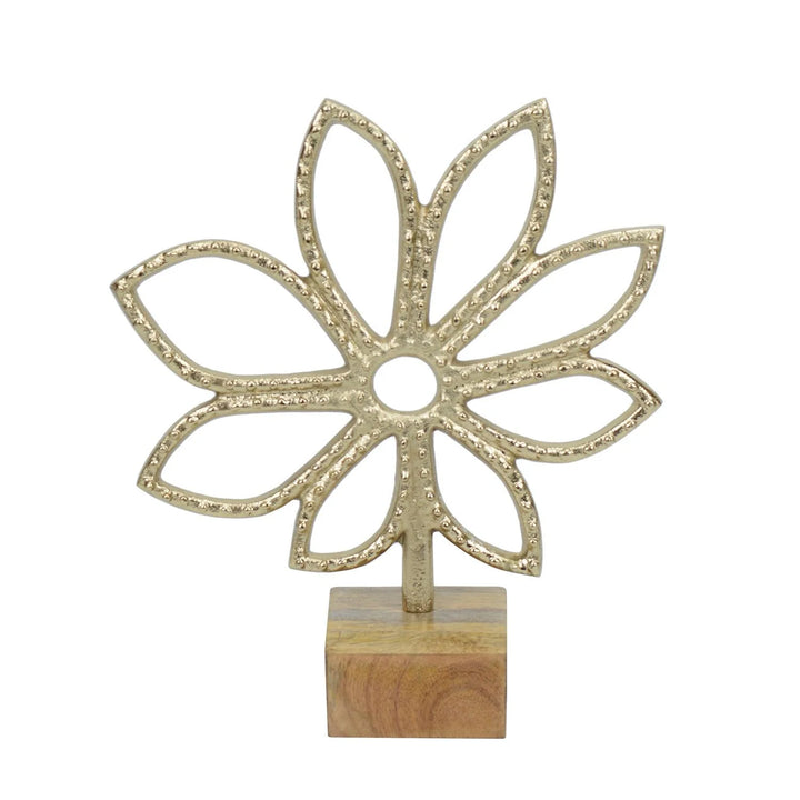 Luminous Gold Sunflower Decorative Sculpture