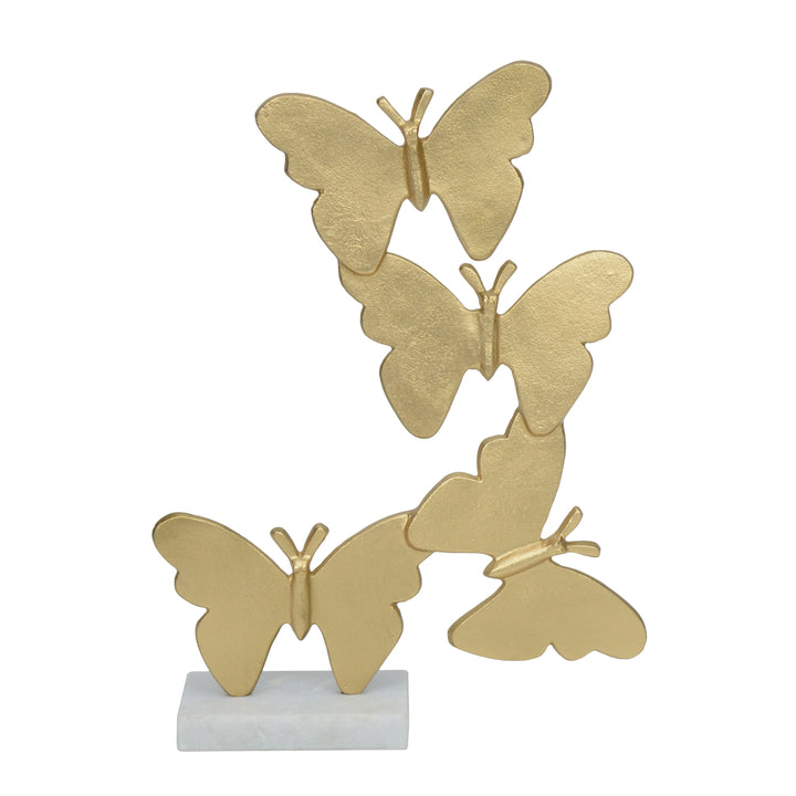 Flutter Gold Butterfly Sculpture for Elegant Home Decor