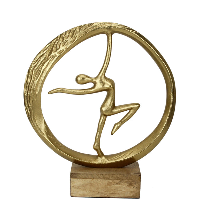 Twirl Gold Dancing Lady Figurine for Elegant Decor