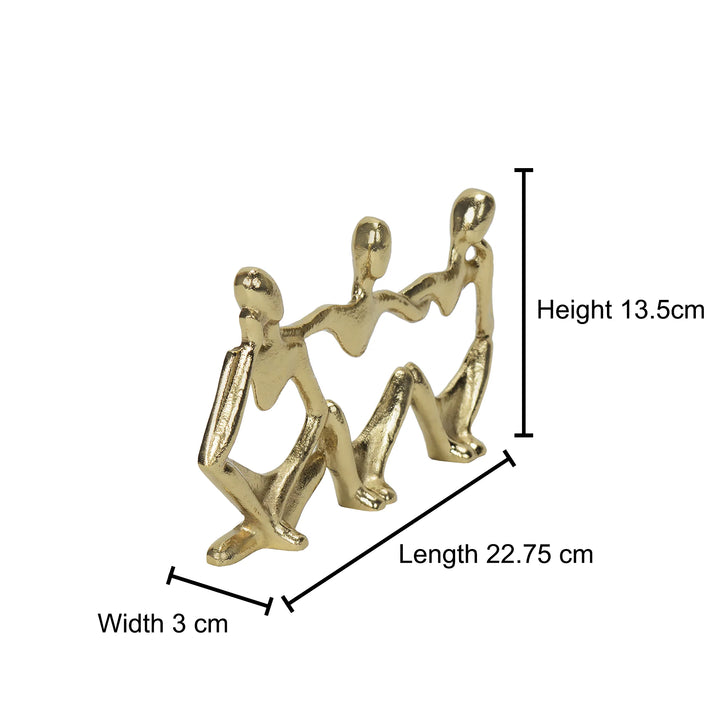 Triple Man Vision Sculpture for Modern Decor