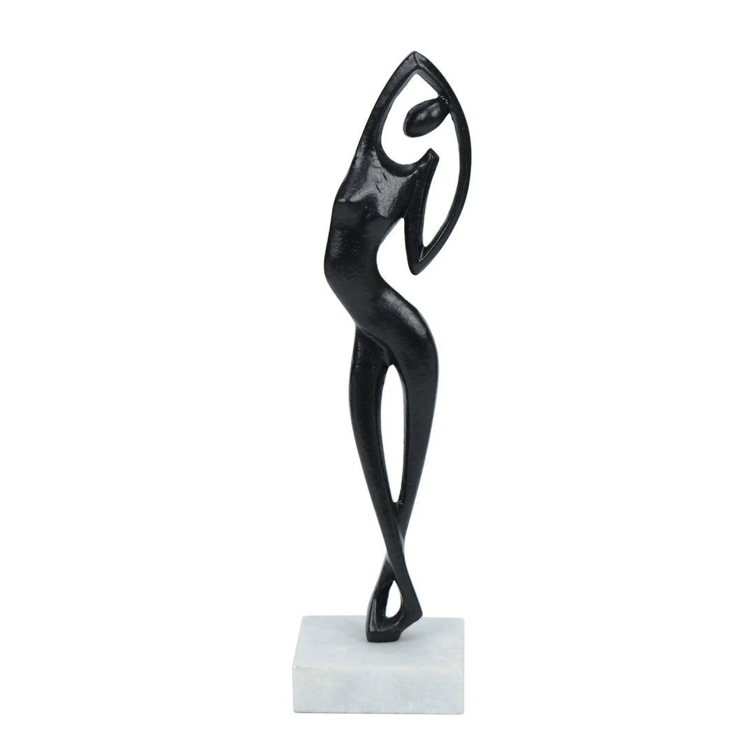 Graceful Flex Black Figurine for Modern Home Decor