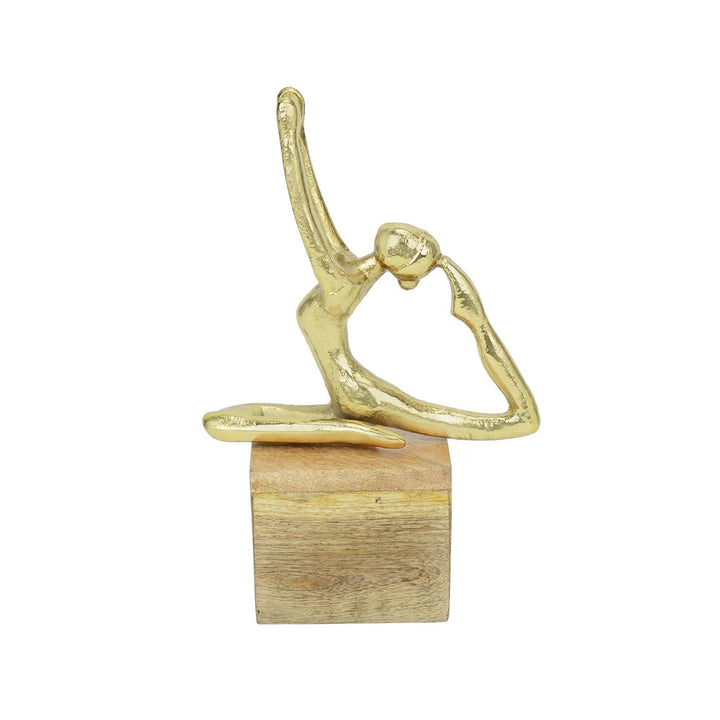 Meditative Marta Gold Yoga Lady Figurine