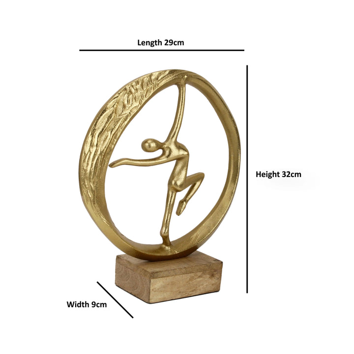 Twirl Gold Dancing Lady Figurine for Elegant Decor