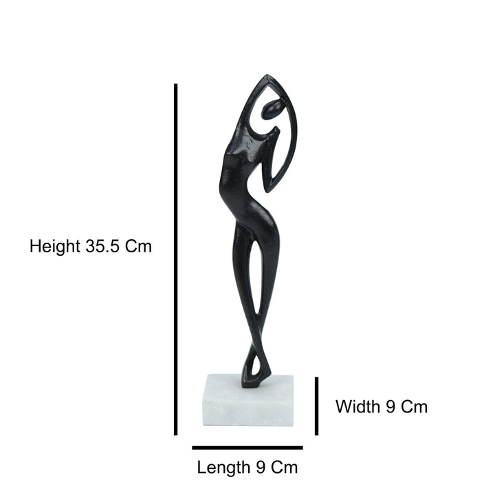 Graceful Flex Black Figurine for Modern Home Decor