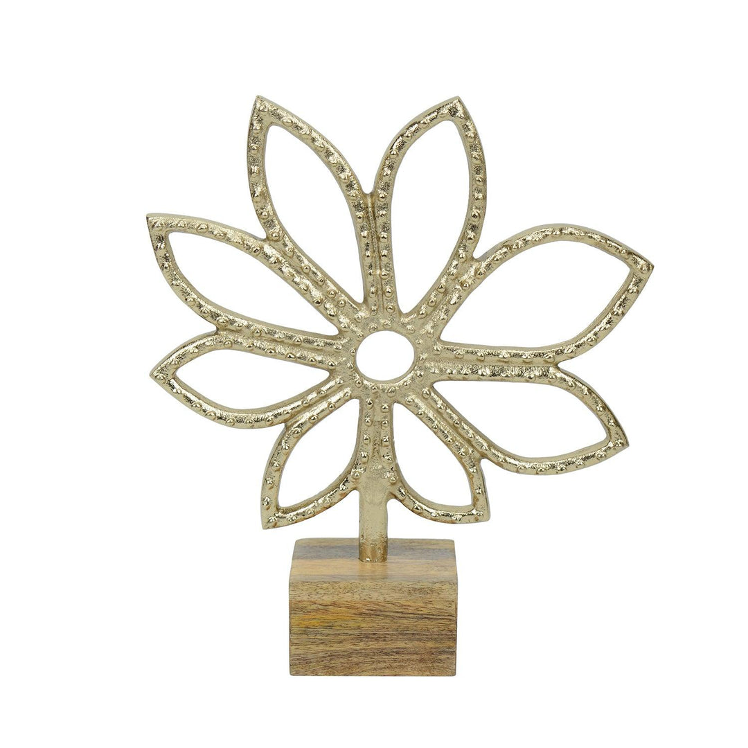 Luminous Gold Sunflower Decorative Sculpture