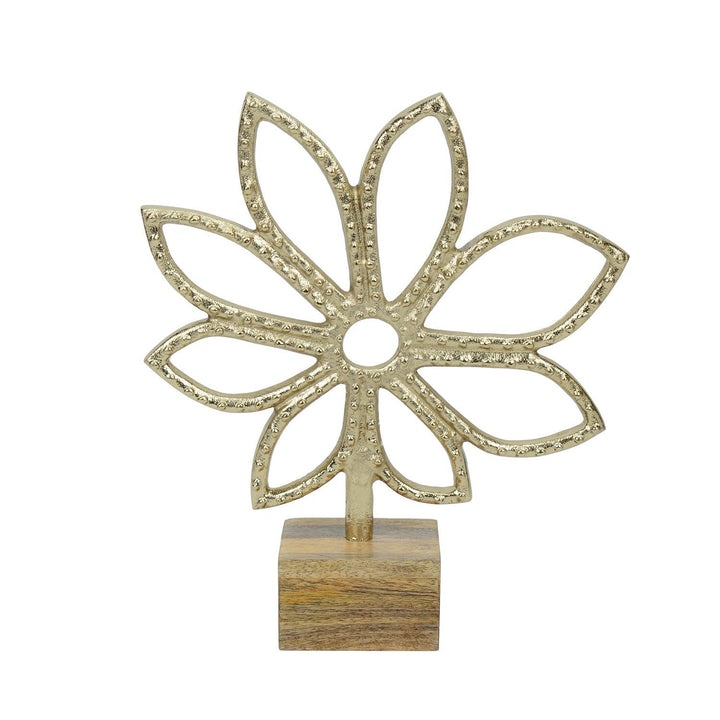 Luminous Gold Sunflower Decorative Sculpture