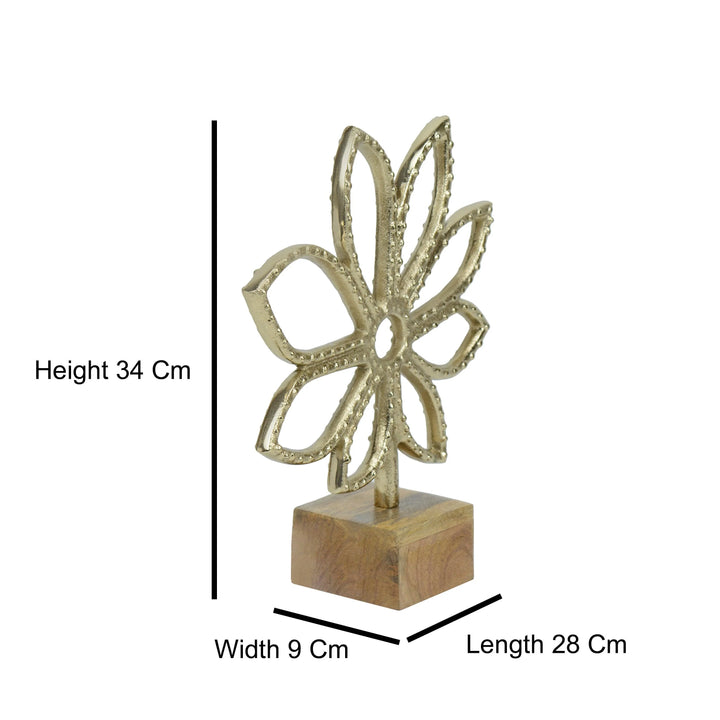 Luminous Gold Sunflower Decorative Sculpture