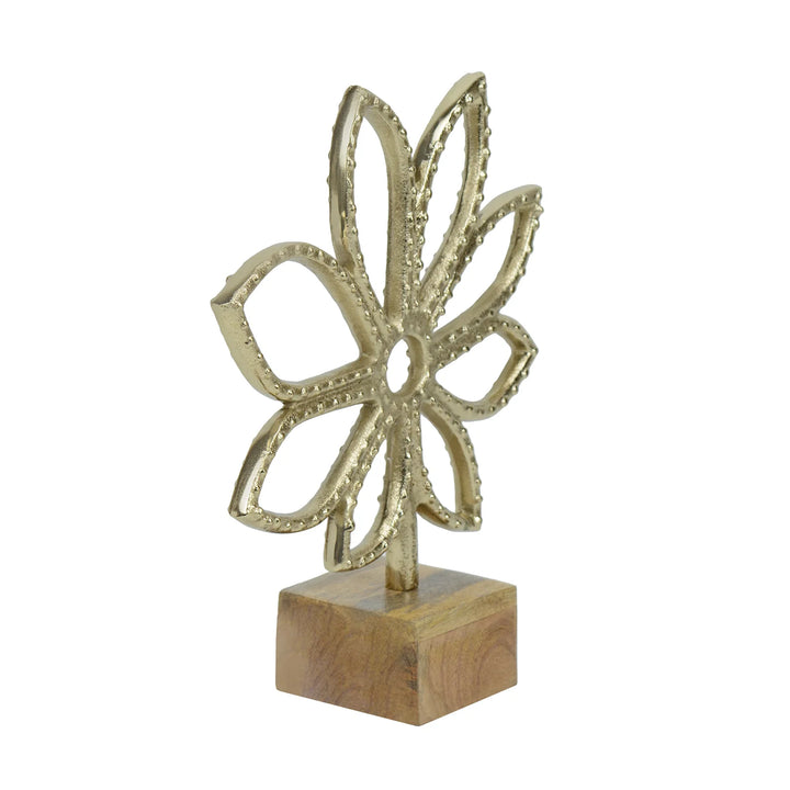 Luminous Gold Sunflower Decorative Sculpture