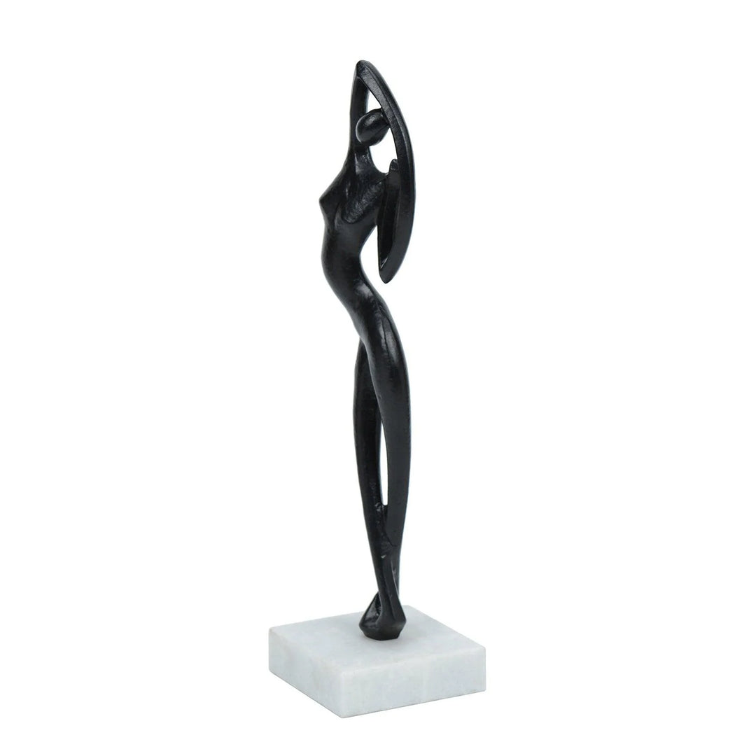 Graceful Flex Black Figurine for Modern Home Decor