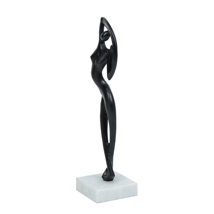 Graceful Flex Black Figurine for Modern Home Decor