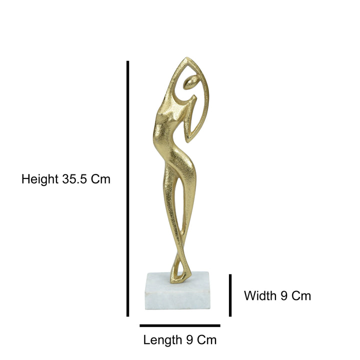 Graceful Flex Gold Figurine for Modern Home Decor