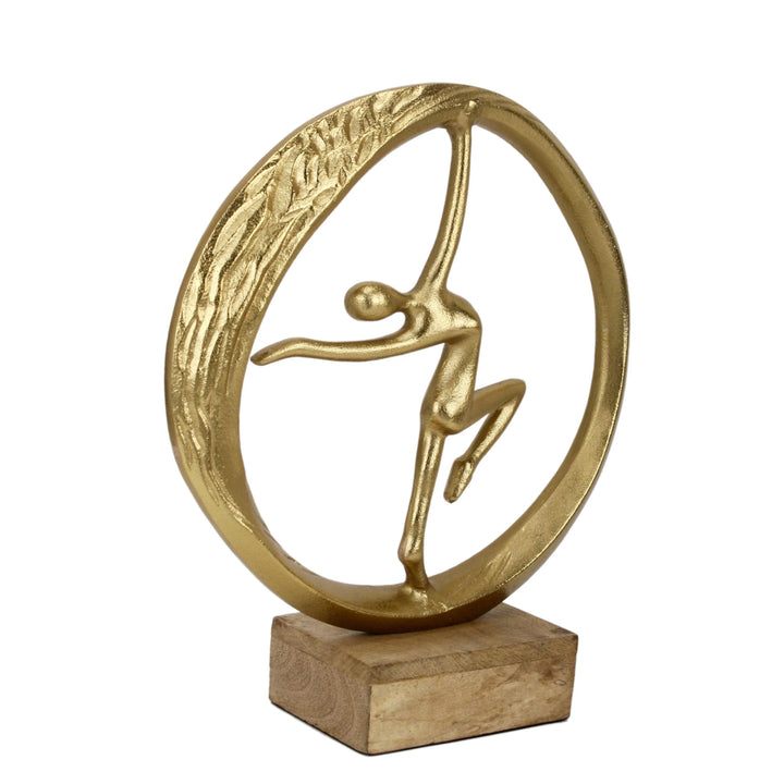 Twirl Gold Dancing Lady Figurine for Elegant Decor