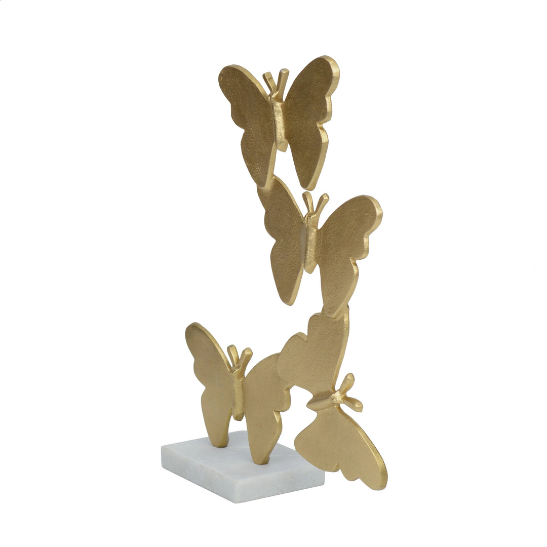 Flutter Gold Butterfly Sculpture for Elegant Home Decor