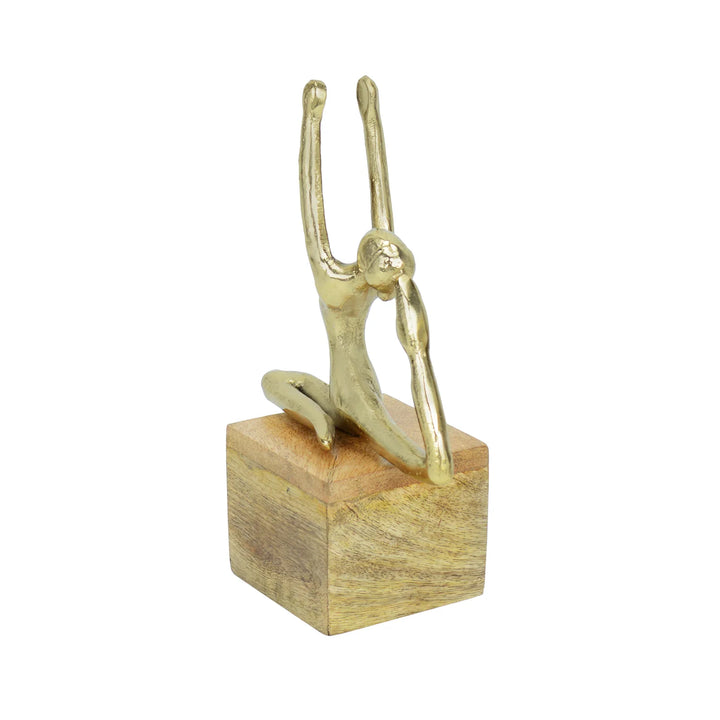 Meditative Marta Gold Yoga Lady Figurine