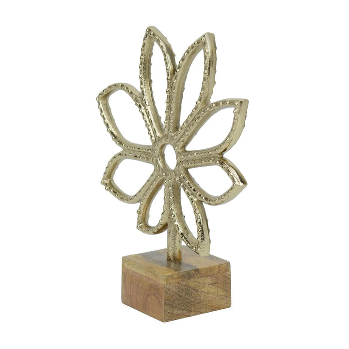 Luminous Gold Sunflower Decorative Sculpture