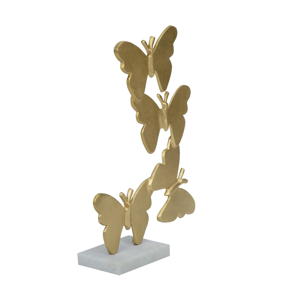 Flutter Gold Butterfly Sculpture for Elegant Home Decor