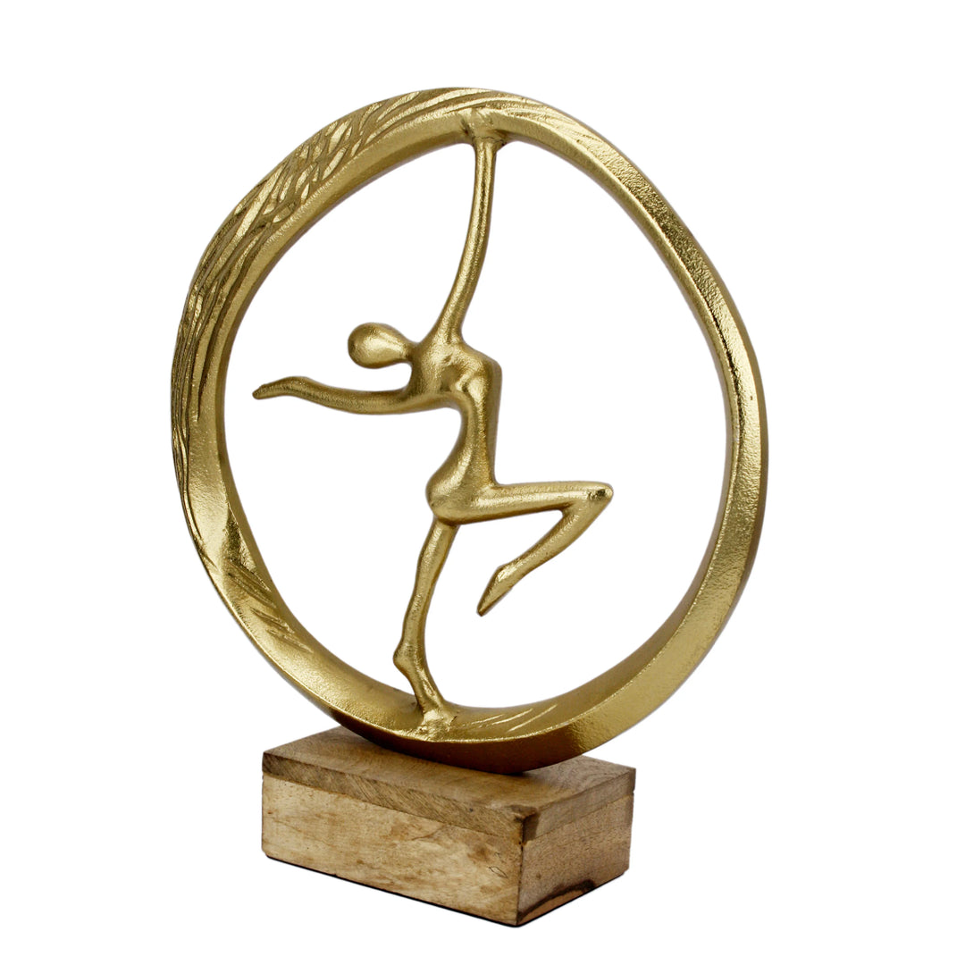 Twirl Gold Dancing Lady Figurine for Elegant Decor
