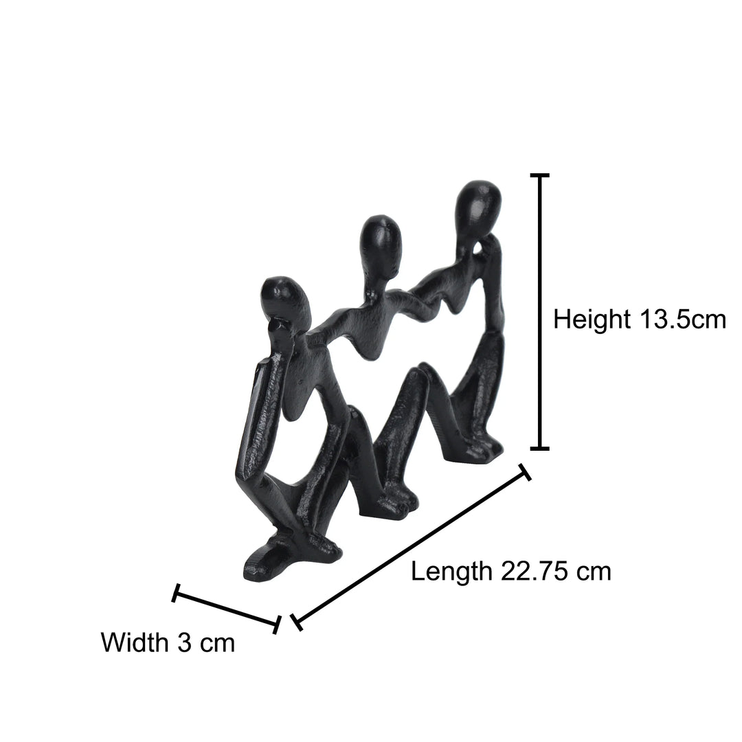 Triple Man Vision Sculpture for Office and Home Decor