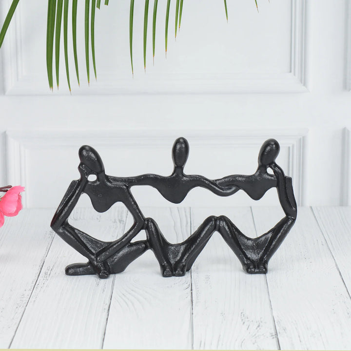 Triple Man Vision Sculpture for Office and Home Decor