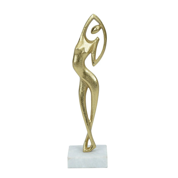 Graceful Flex Gold Figurine for Modern Home Decor