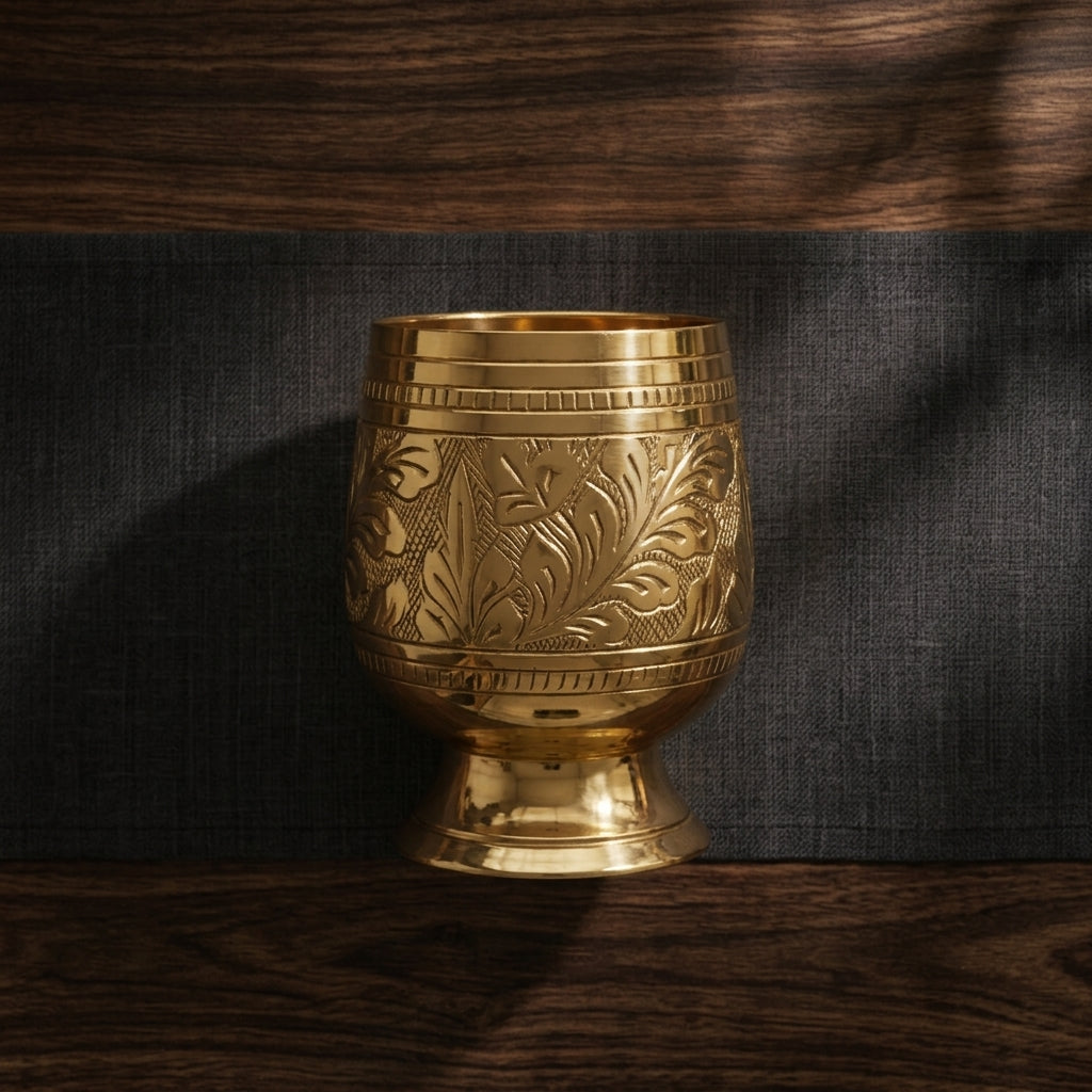 Luxury Decorative Engraved Premium Goblet Cup for premium home décor