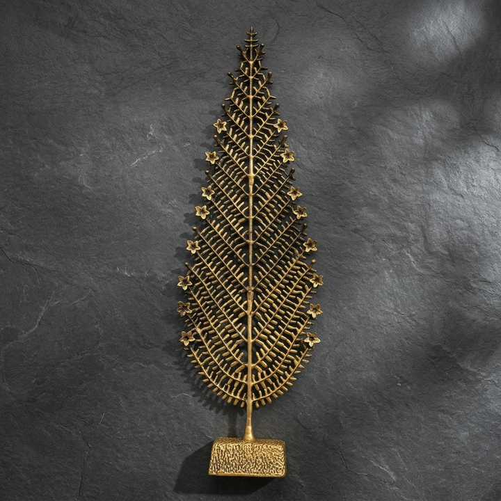 Elegant gold leaf showpiece for console table and premium home decor