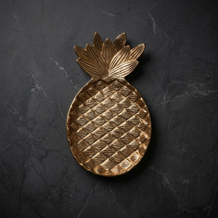 Handcrafted Gold Pineapple Showpiece for Home Decor