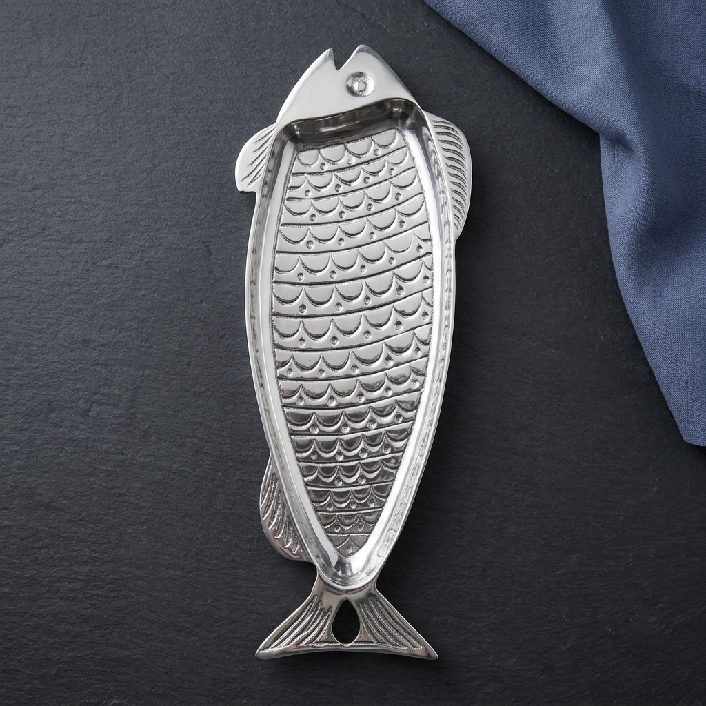 Handcrafted Silver Fish Showpiece for Home Decor