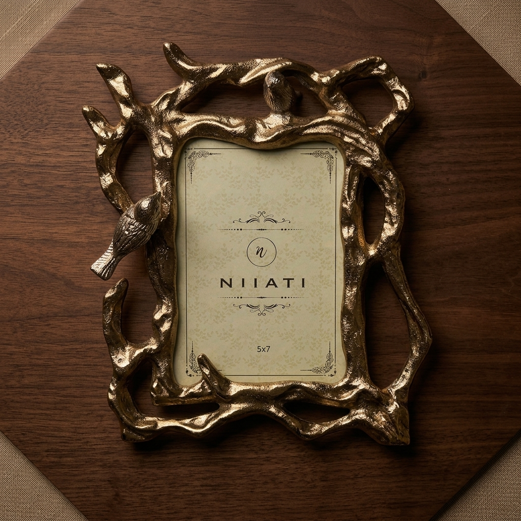 Handcrafted Antique Gold Photo Frame