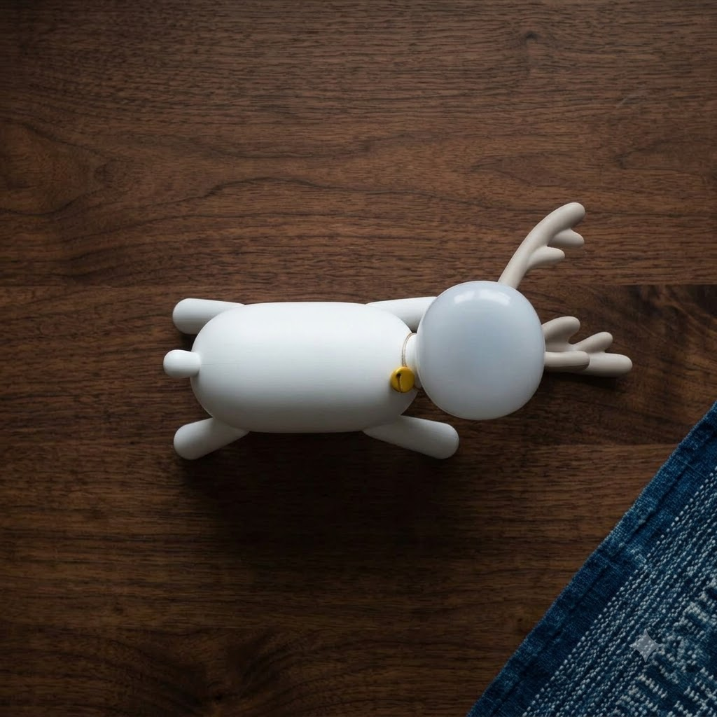 White Reindeer Decorative Showpiece