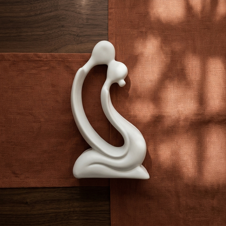 White Swan Couple Showpiece for Home Decor