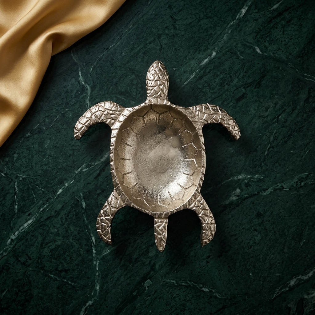 Decorative Metal Turtle Bowl