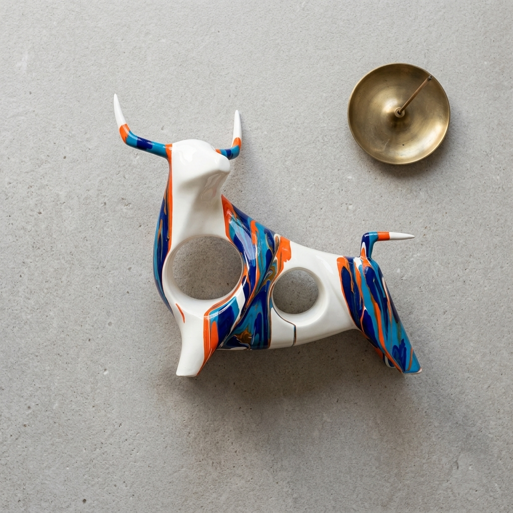 Abstract Bull Showpiece for living room
