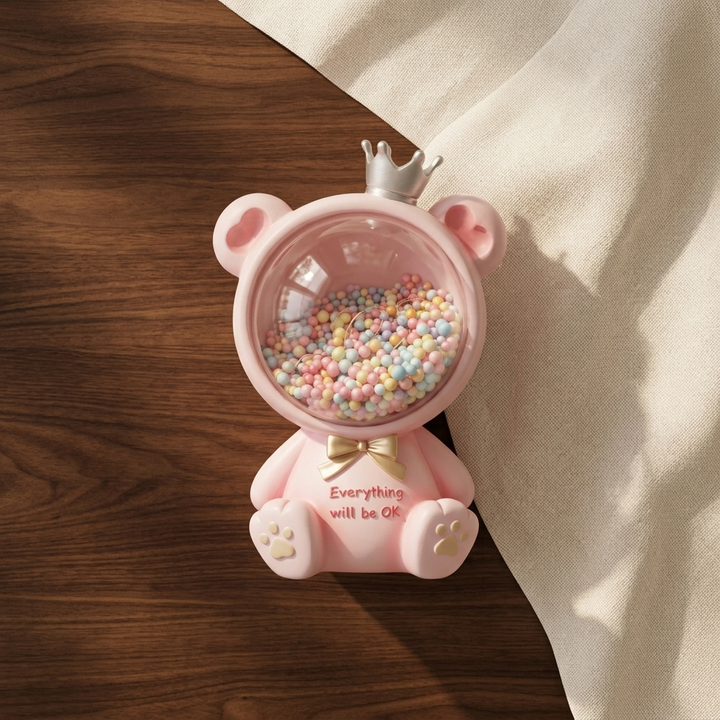 Pink Bear Money Bank