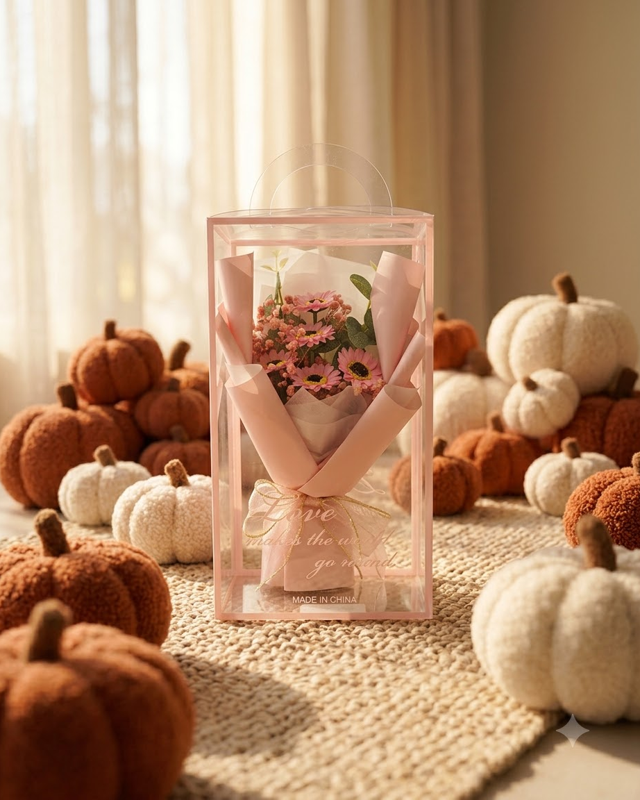 Pink Daisy Bouquet in Gift Box