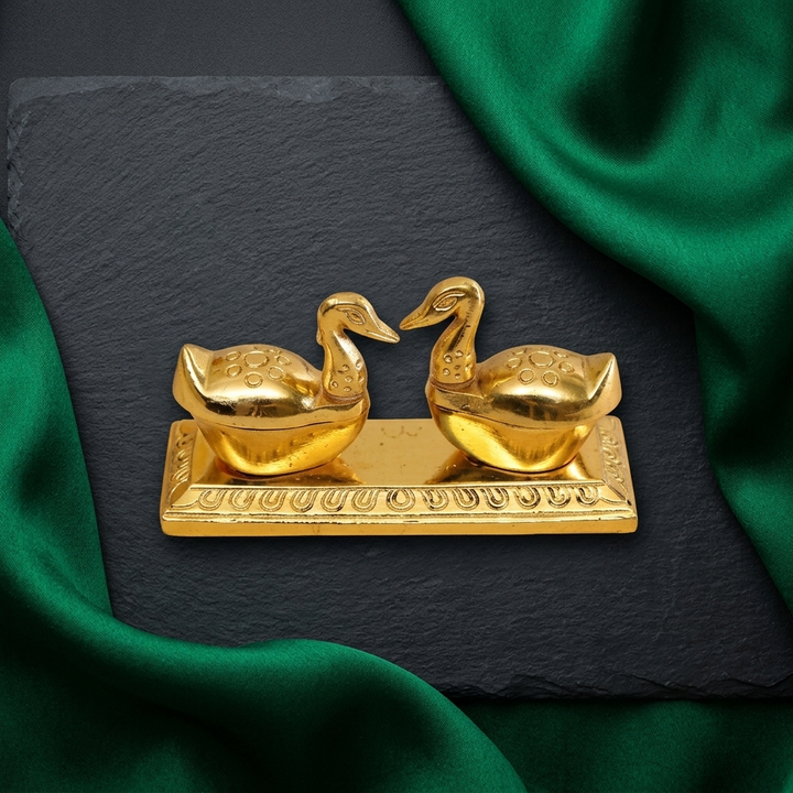 Premium Golden Peacock Couple Showpiece accent for living room