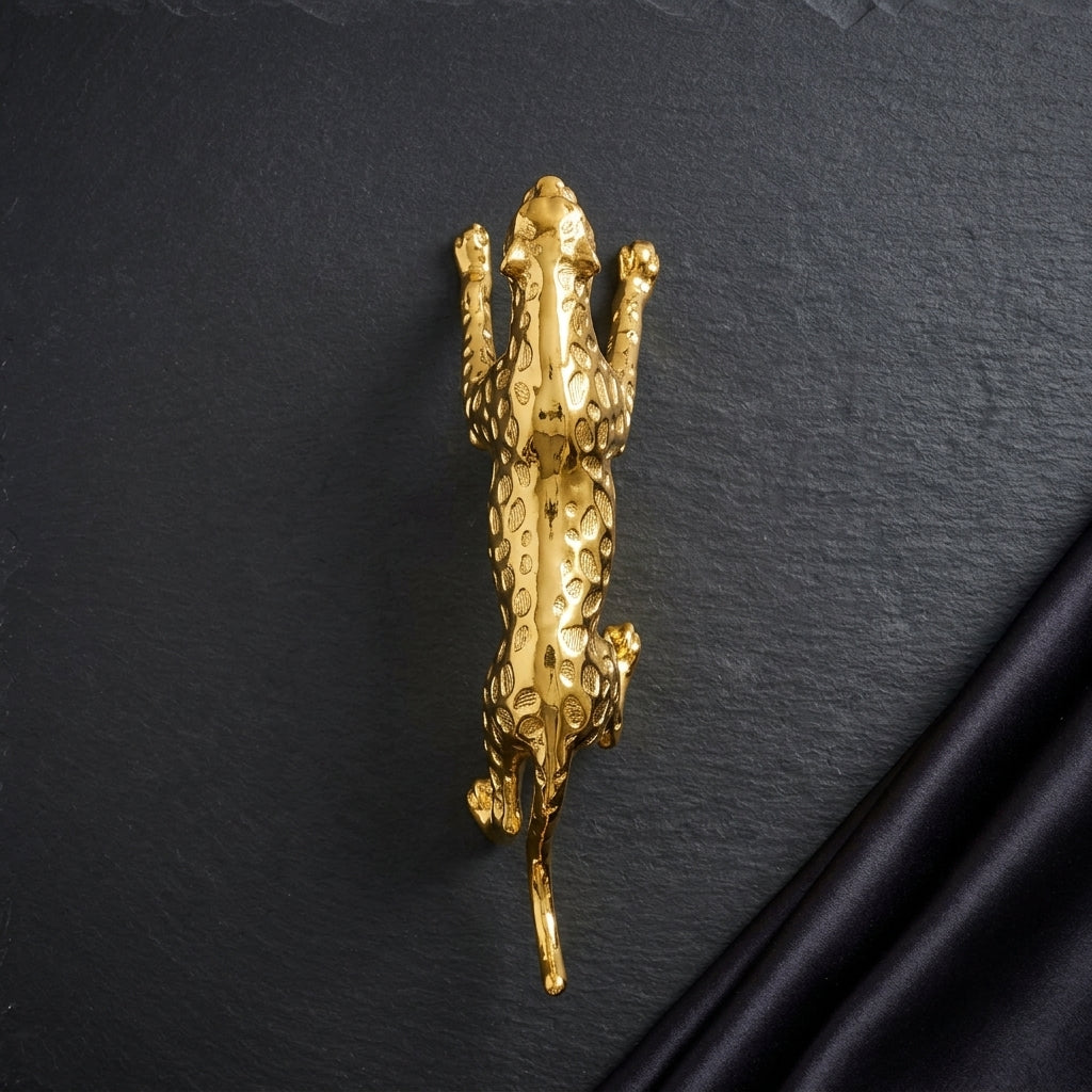 Premium running Golden Leopard Figurine for modern interiors